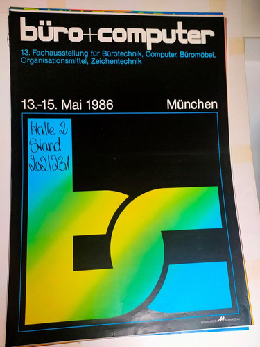 Plakat büro computer 1986 - plakat,